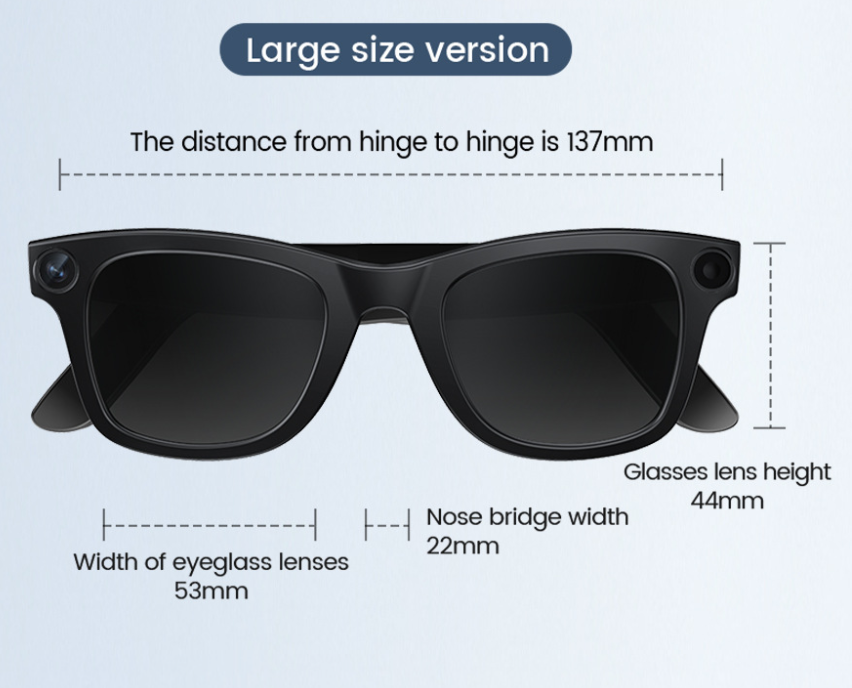 AI Camera Smart Glasses – HD Video, Voice Translation & Object Recognition
