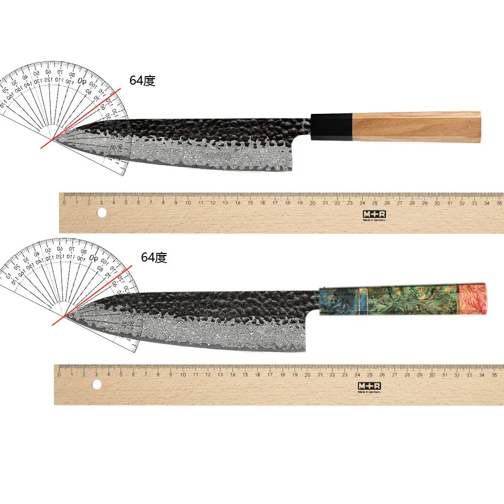 Damascus Steel Japanese Kitchen Knife, PRO Chef Knife, Handmade Damascus Steel Japanese Kitchen Knife, PRO Chef Knife, Handmade