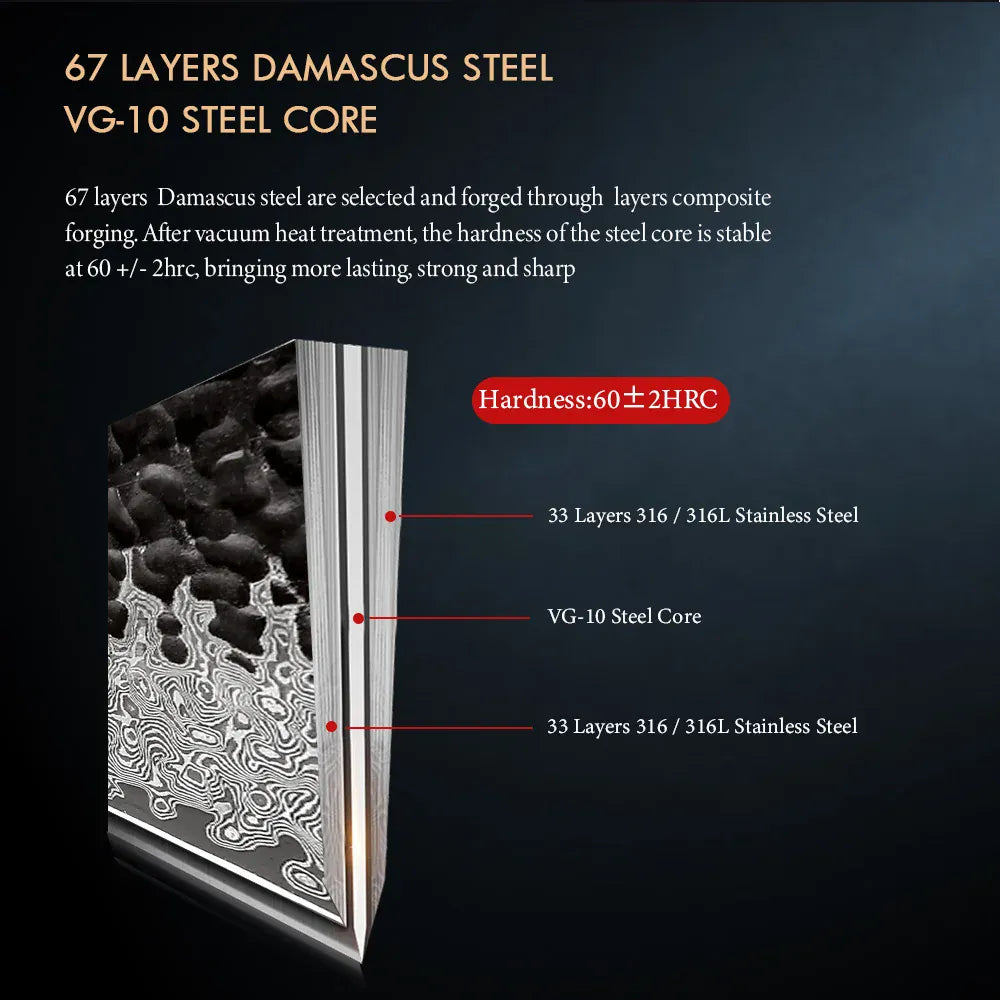 Damascus Steel Japanese Kitchen Knife, PRO Chef Knife, Handmade Damascus Steel Japanese Kitchen Knife, PRO Chef Knife, Handmade