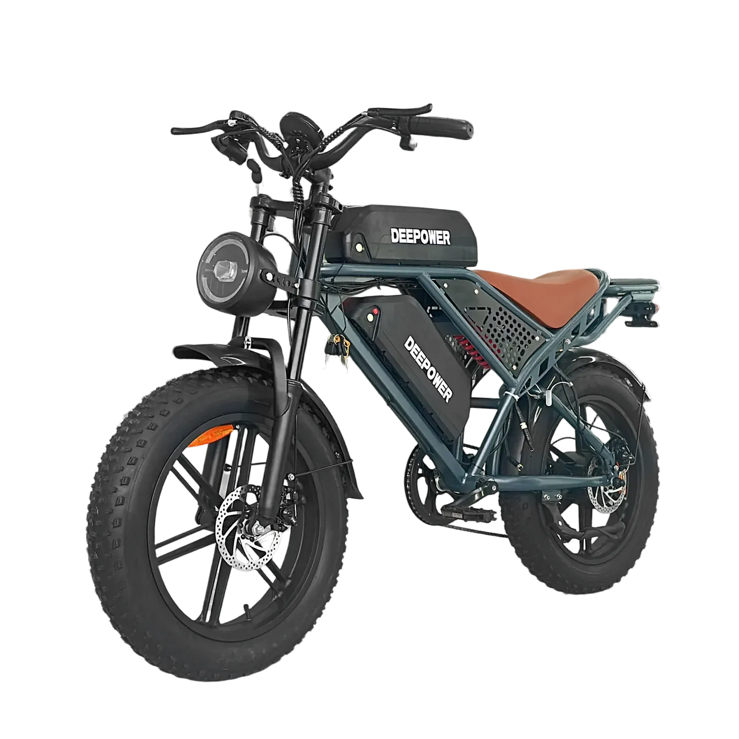 DEEPOWER QS7 Electric Bike 1500W 48V 60AH Adult Off-Road Electric Bicycle 20-inch Fat Tire Dual Battery All-Terrain Ebike DEEPOWER QS7 Electric Bike 1500W 48V 60AH Adult Off-Road Electric Bicycle 20-inch Fat Tire Dual Battery All-Terrain Ebike