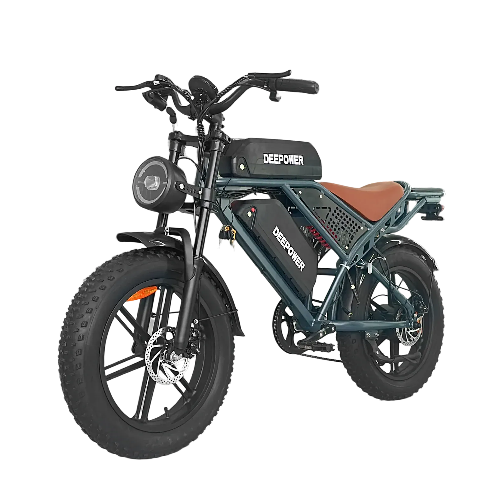 DEEPOWER QS7 Electric Bike 1500W 48V 60AH Adult Off-Road Electric Bicycle 20-inch Fat Tire Dual Battery All-Terrain Ebike DEEPOWER QS7 Electric Bike 1500W 48V 60AH Adult Off-Road Electric Bicycle 20-inch Fat Tire Dual Battery All-Terrain Ebike