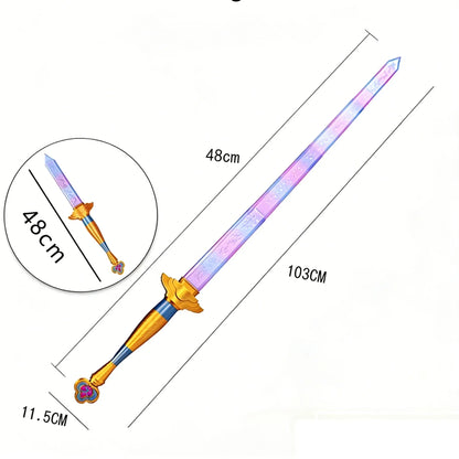 Demon Hunter Hight Quality Cosplay Rumi Sword With Symbol Outfits Prop Scalable Purple Long Sword Accessories Roleplay Prop Gift Demon Hunter Hight Quality Cosplay Rumi Sword With Symbol Outfits Prop Scalable Purple Long Sword Accessories Roleplay Prop Gift