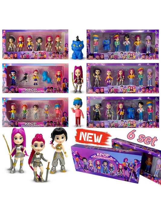 K-pop Demon Hunters Figure Set - Anime Desktop Decoration Collection | Premium Collectibles Demon Hunters Figures