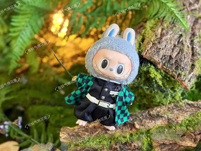 Demon Slayer: Blade Rabubu Clothes 17cm Doll Clothes For Labubu Sit Party Doll Clothes Tanjiro Clothes Demon Slayer: Blade Rabubu Clothes 17cm Doll Clothes For Labubu Sit Party Doll Clothes Tanjiro Clothes