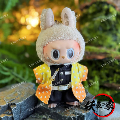 Demon Slayer: Blade Rabubu Clothes 17cm Doll Clothes For Labubu Sit Party Doll Clothes Tanjiro Clothes Demon Slayer: Blade Rabubu Clothes 17cm Doll Clothes For Labubu Sit Party Doll Clothes Tanjiro Clothes
