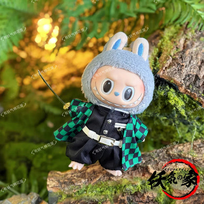 Demon Slayer: Blade Rabubu Clothes 17cm Doll Clothes For Labubu Sit Party Doll Clothes Tanjiro Clothes Demon Slayer: Blade Rabubu Clothes 17cm Doll Clothes For Labubu Sit Party Doll Clothes Tanjiro Clothes