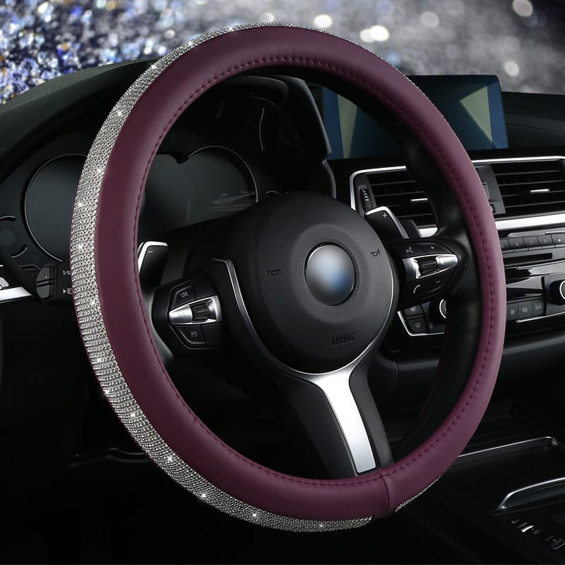 Diamond Steering Wheel Cover for Women | Bling Crystal Car Accessory – 9 Colors, 38cm Diamond Steering Wheel Cover for Women – Bling Crystal Car Accessory | 9 Colors