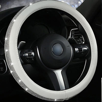 Diamond Steering Wheel Cover for Women | Bling Crystal Car Accessory – 9 Colors, 38cm Diamond Steering Wheel Cover for Women – Bling Crystal Car Accessory | 9 Colors