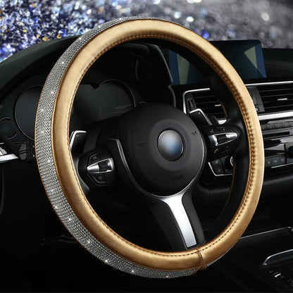 Diamond Steering Wheel Cover for Women | Bling Crystal Car Accessory – 9 Colors, 38cm Diamond Steering Wheel Cover for Women – Bling Crystal Car Accessory | 9 Colors