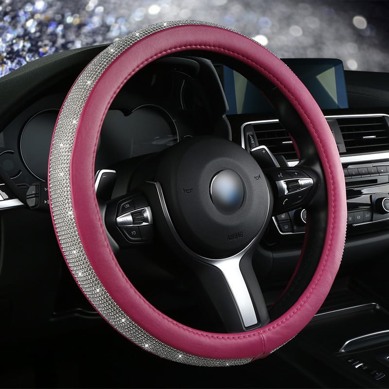 Diamond Steering Wheel Cover for Women | Bling Crystal Car Accessory – 9 Colors, 38cm Diamond Steering Wheel Cover for Women – Bling Crystal Car Accessory | 9 Colors