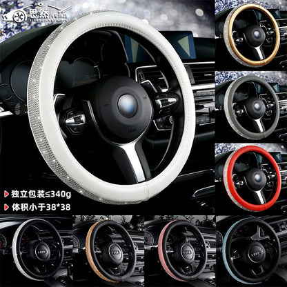 Diamond Steering Wheel Cover for Women | Bling Crystal Car Accessory – 9 Colors, 38cm Diamond Steering Wheel Cover for Women – Bling Crystal Car Accessory | 9 Colors