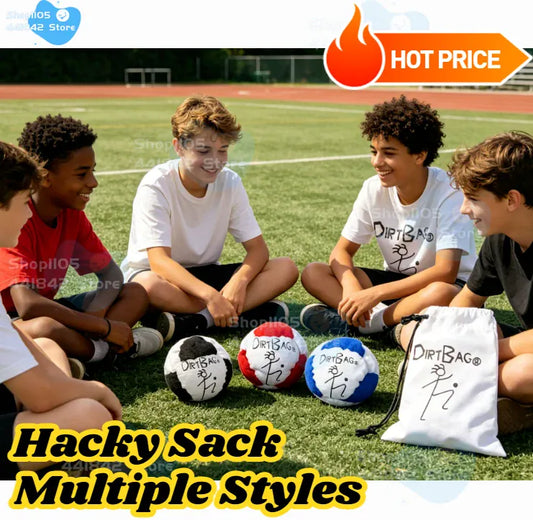 Crochet Hacky Sack Footbag Set – Sand-Filled, Handmade | Wahooly Dirtbag Crochet Hacky Sack Footbag | Sand-Filled Handmade Footbags for Kids & Adults
