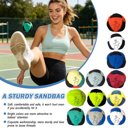 Handmade Hacky Sack Sand-Filled Footbag | 1, 3 & 5-Pack | Wahooly Dirtbag Handmade Hacky Sack | Sand-Filled Footbag for Adults – Assorted Colors