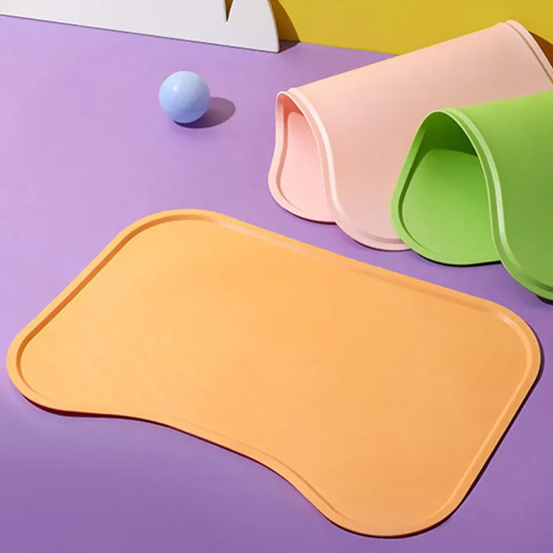 Dog Cat Bowl Food Mat with High Lips Silicone Waterproof Pet Food Feeding Pad Puppy Feeder Tray Water Cushion Snack Mat Stuff Dog Cat Bowl Food Mat with High Lips Silicone Waterproof Pet Food Feeding Pad Puppy Feeder Tray Water Cushion Snack Mat Stuff