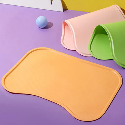 Dog Cat Bowl Food Mat with High Lips Silicone Waterproof Pet Food Feeding Pad Puppy Feeder Tray Water Cushion Snack Mat Stuff Dog Cat Bowl Food Mat with High Lips Silicone Waterproof Pet Food Feeding Pad Puppy Feeder Tray Water Cushion Snack Mat Stuff