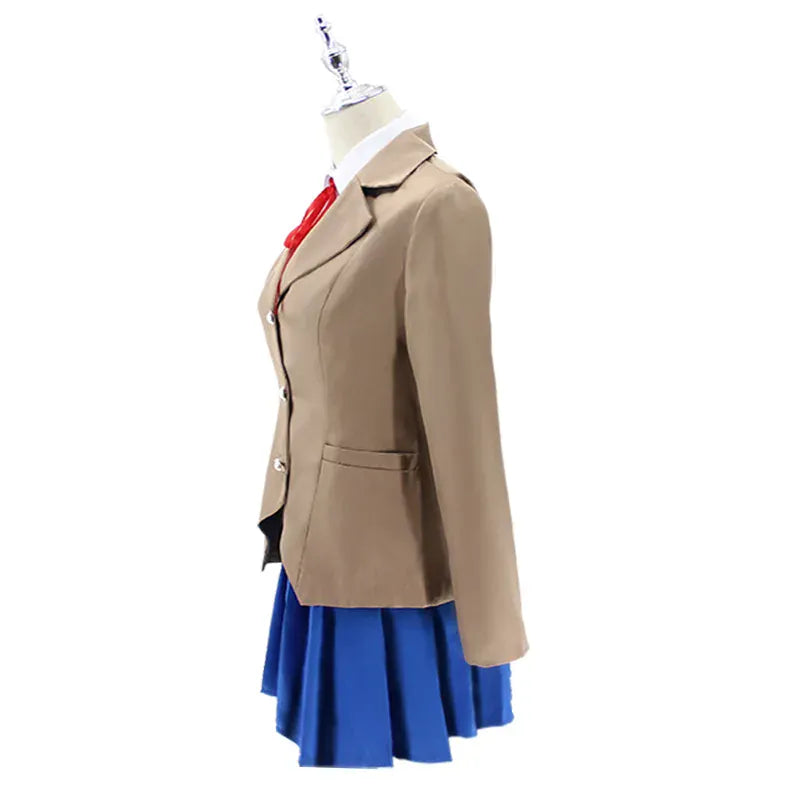 Doki Doki Literature Club cosplay costume Japanese school uniform Monika cosplay costume in stock Doki Doki Literature Club cosplay costume Japanese school uniform Monika cosplay costume in stock
