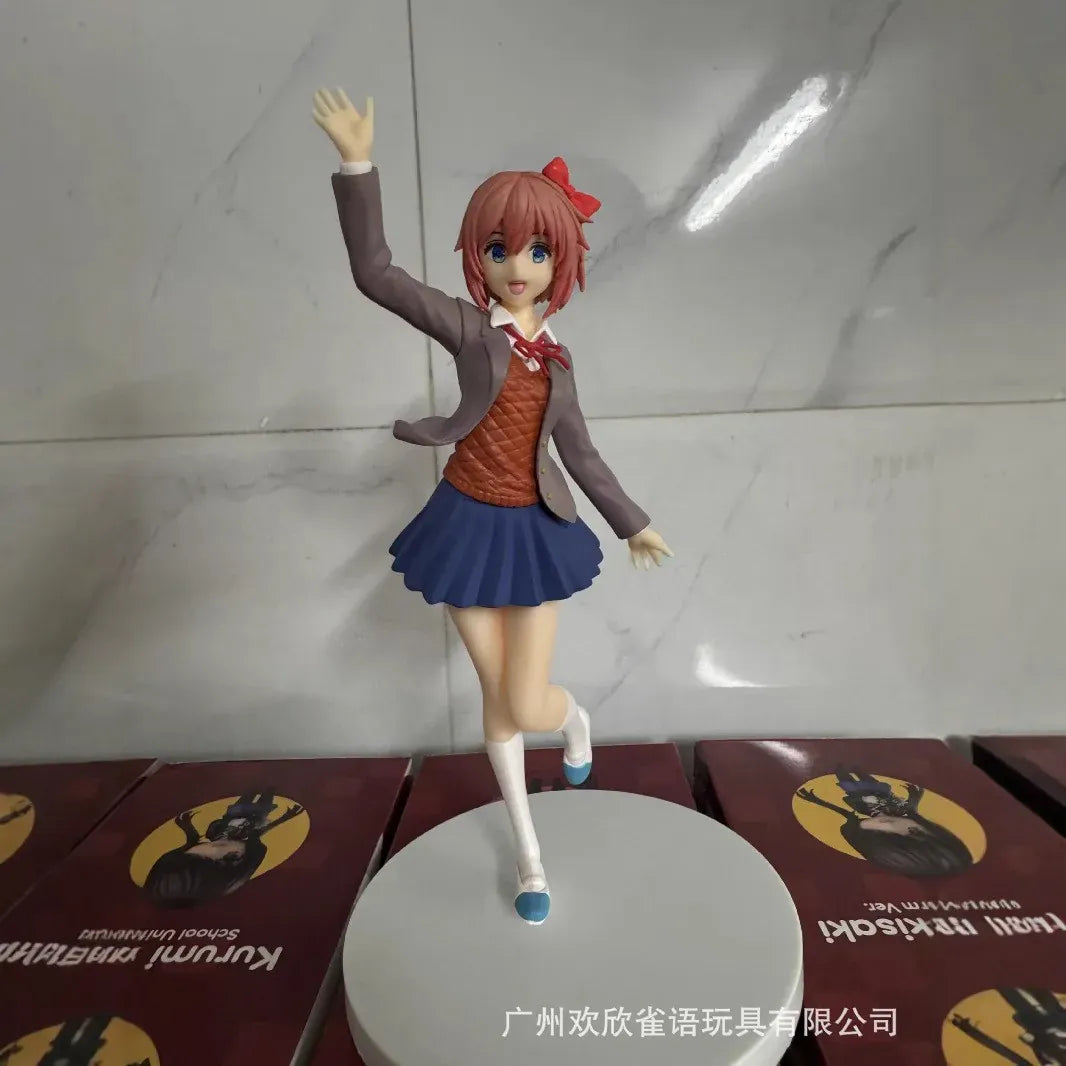Doki Doki Literature Club! Monika Sayori Student Uniform Cute Pretty Girl Figurine Anime Toy Model Doki Doki Literature Club! Monika Sayori Student Uniform Cute Pretty Girl Figurine Anime Toy Model