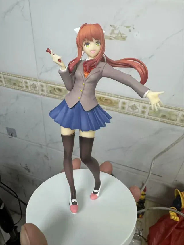 Doki Doki Literature Club! Monika Sayori Student Uniform Cute Pretty Girl Figurine Anime Toy Model Doki Doki Literature Club! Monika Sayori Student Uniform Cute Pretty Girl Figurine Anime Toy Model