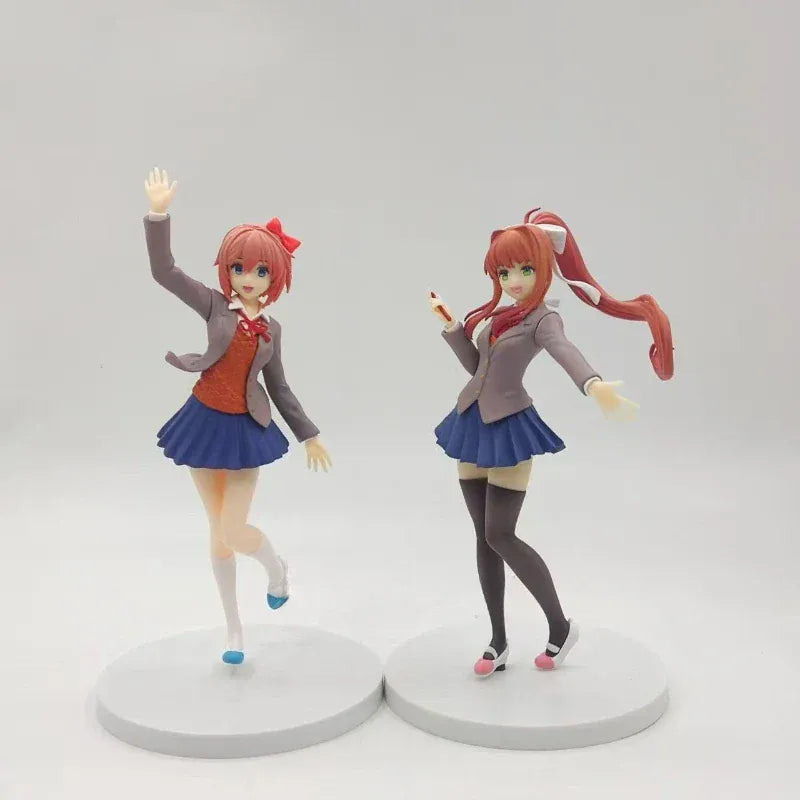 Doki Doki Literature Club! Monika Sayori Student Uniform Cute Pretty Girl Figurine Anime Toy Model Doki Doki Literature Club! Monika Sayori Student Uniform Cute Pretty Girl Figurine Anime Toy Model