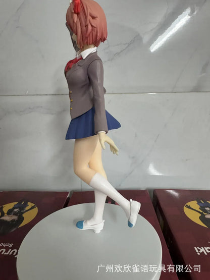 Doki Doki Literature Club! Monika Sayori Student Uniform Cute Pretty Girl Figurine Anime Toy Model Doki Doki Literature Club! Monika Sayori Student Uniform Cute Pretty Girl Figurine Anime Toy Model