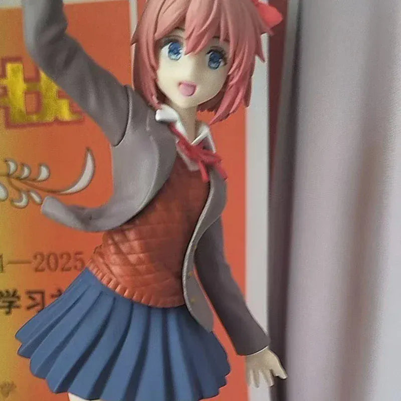 Doki Doki Literature Club! Monika Sayori Student Uniform Cute Pretty Girl Figurine Anime Toy Model Doki Doki Literature Club! Monika Sayori Student Uniform Cute Pretty Girl Figurine Anime Toy Model