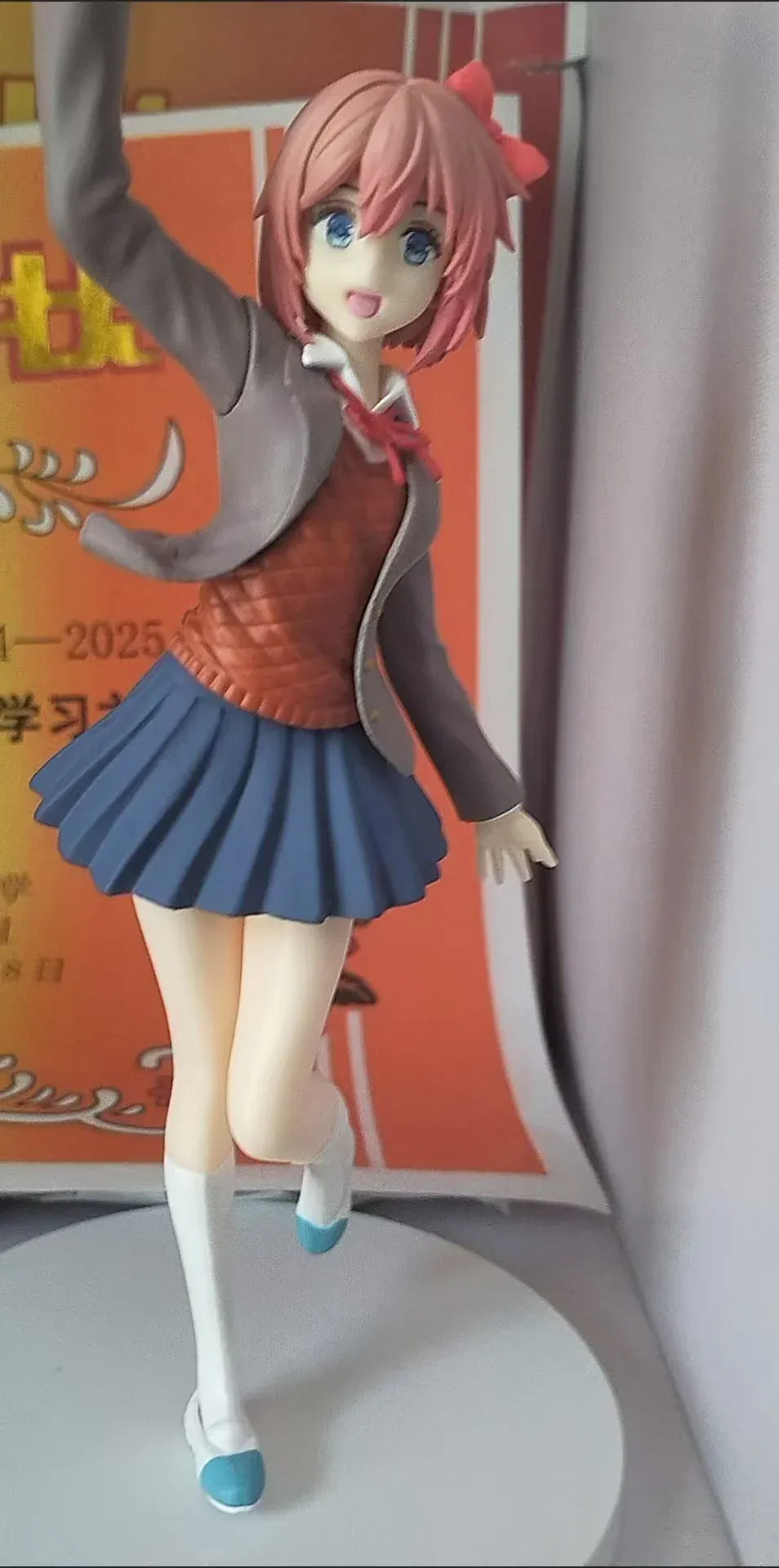 Doki Doki Literature Club! Monika Sayori Student Uniform Cute Pretty Girl Figurine Anime Toy Model Doki Doki Literature Club! Monika Sayori Student Uniform Cute Pretty Girl Figurine Anime Toy Model