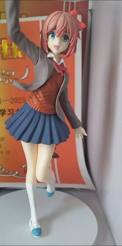 Doki Doki Literature Club! Monika Sayori Student Uniform Cute Pretty Girl Figurine Anime Toy Model Doki Doki Literature Club! Monika Sayori Student Uniform Cute Pretty Girl Figurine Anime Toy Model