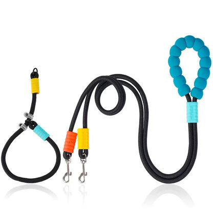 Double Dog Leash – Walk Two Dogs at Once with Coupler & P-Chain | Wahooly Double Dog Leash – Walk Two Dogs at Once with One-to-Two Coupler & P-Chain