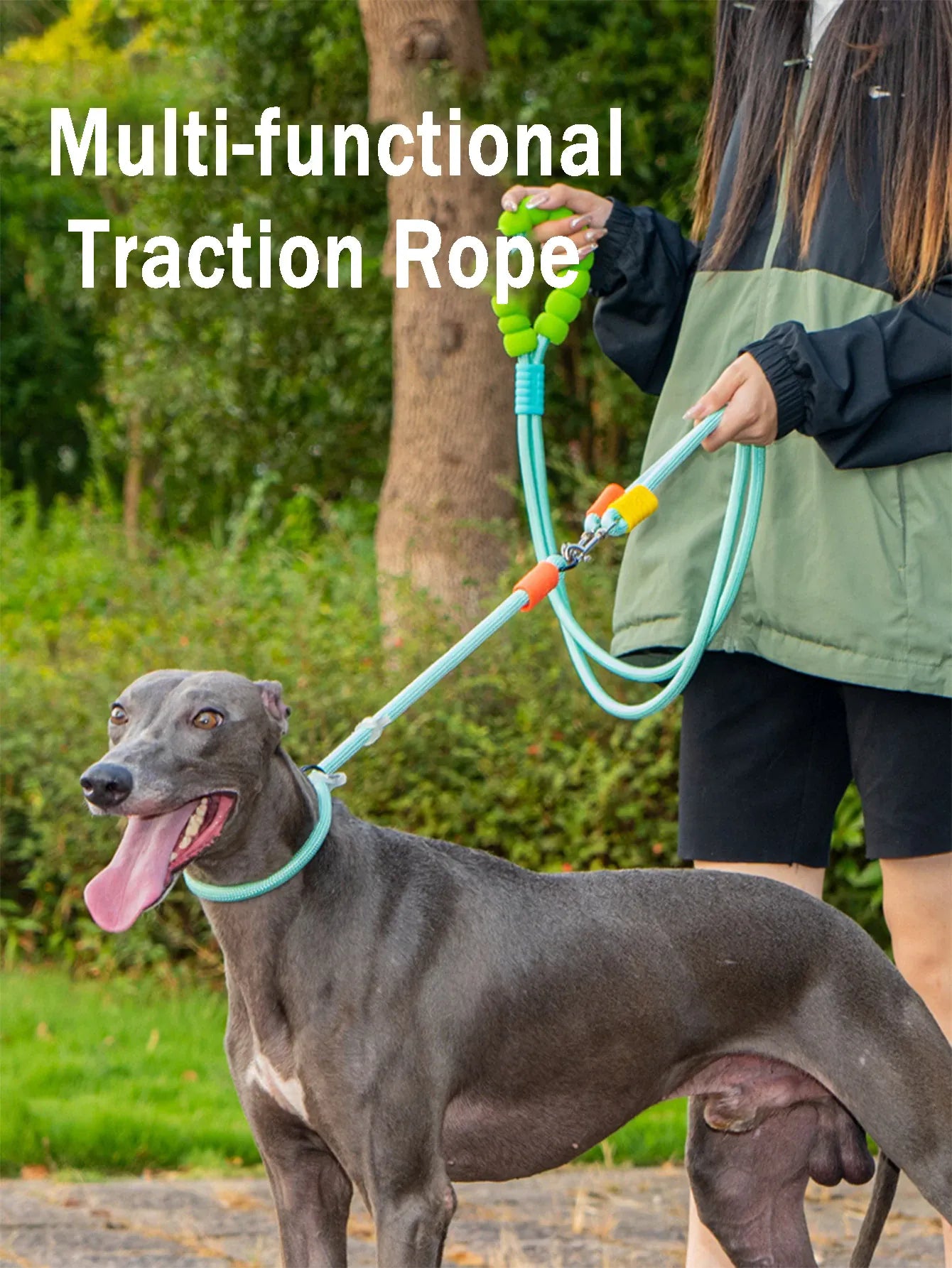 Double Dog Leash – Walk Two Dogs at Once with Coupler & P-Chain | Wahooly Double Dog Leash – Walk Two Dogs at Once with One-to-Two Coupler & P-Chain