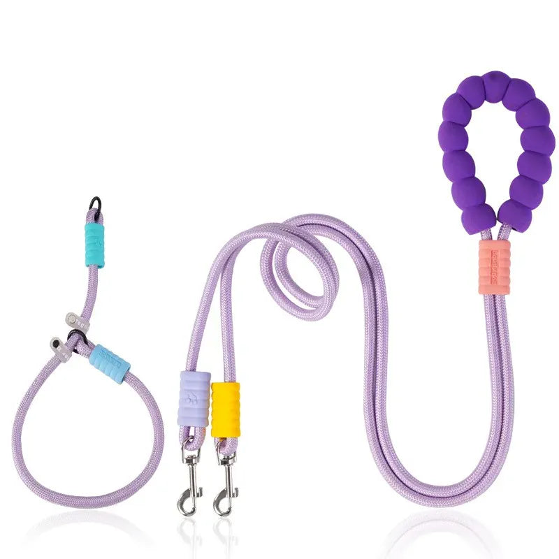 Double Dog Leash – Walk Two Dogs at Once with Coupler & P-Chain | Wahooly Double Dog Leash – Walk Two Dogs at Once with One-to-Two Coupler & P-Chain