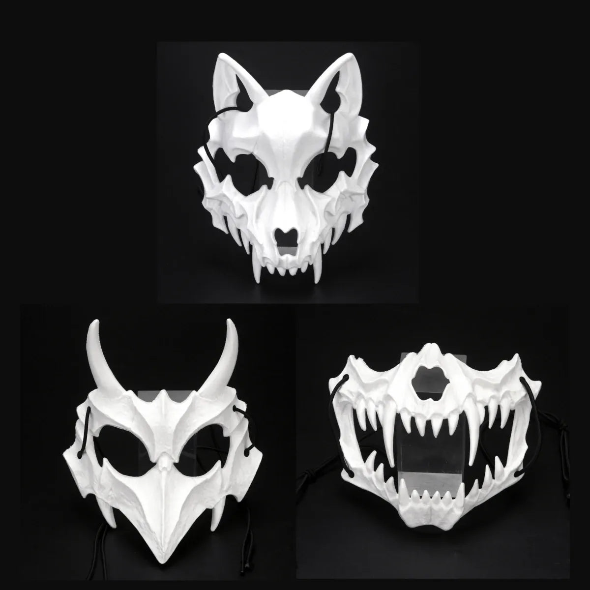 Dragon God Half Face Mask – Fierce Halloween & Cosplay Costume Mask Dragon God Half Face Mask – Fierce COS Costume Mask for Halloween & Cosplay