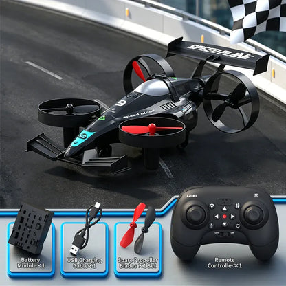 Drone 2 In 1 Flying RC Car Helicopter 2.4G Quadcopter Altitude Hold Headless Mode Remote Control Car Perfect Gift Toys for Kids Drone 2 In 1 Flying RC Car Helicopter 2.4G Quadcopter Altitude Hold Headless Mode Remote Control Car Perfect Gift Toys for Kids
