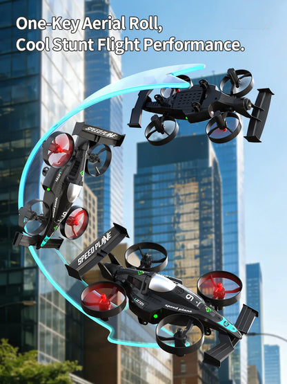 Drone 2 In 1 Flying RC Car Helicopter 2.4G Quadcopter Altitude Hold Headless Mode Remote Control Car Perfect Gift Toys for Kids Drone 2 In 1 Flying RC Car Helicopter 2.4G Quadcopter Altitude Hold Headless Mode Remote Control Car Perfect Gift Toys for Kids