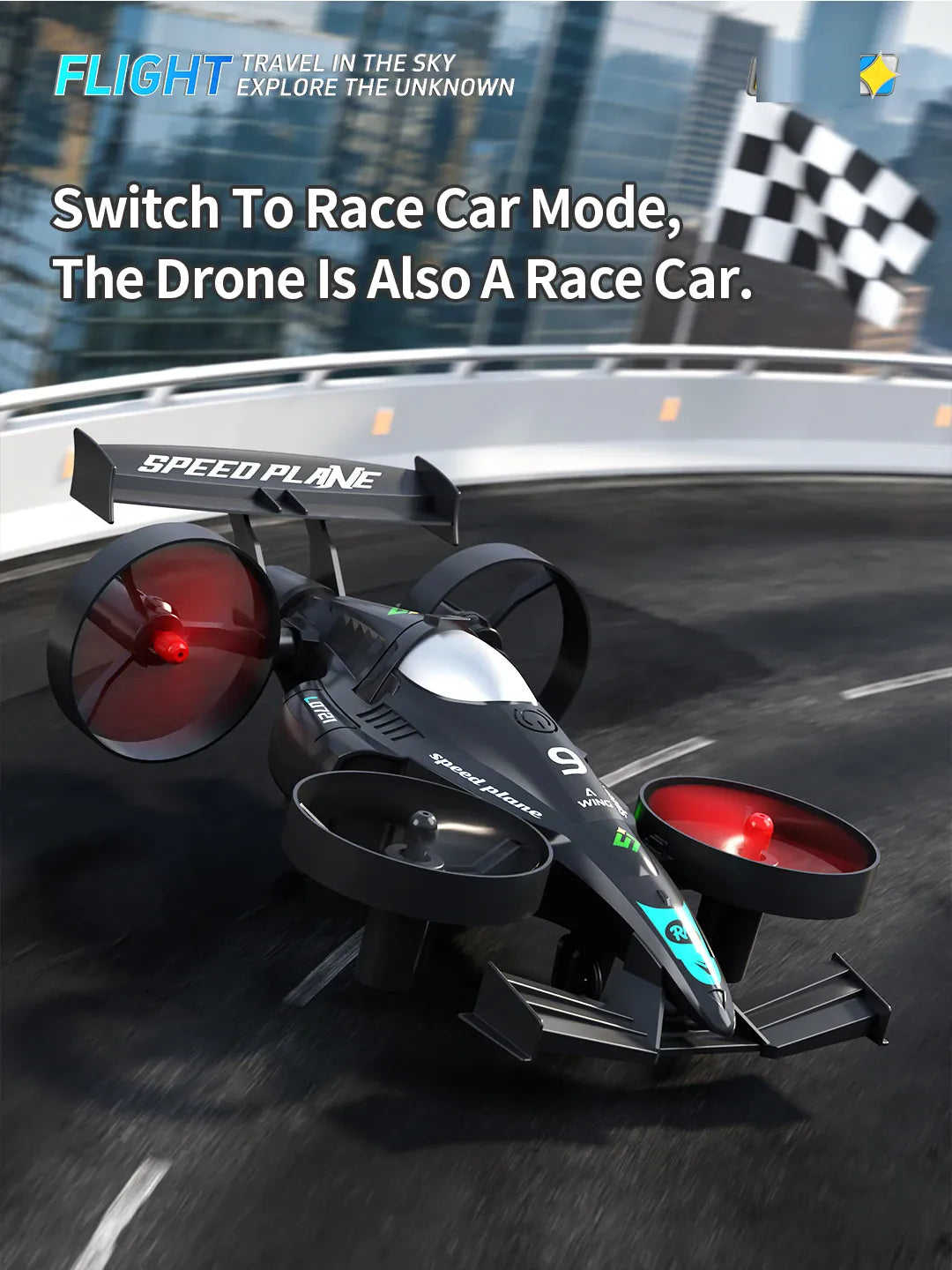 Drone 2 In 1 Flying RC Car Helicopter 2.4G Quadcopter Altitude Hold Headless Mode Remote Control Car Perfect Gift Toys for Kids Drone 2 In 1 Flying RC Car Helicopter 2.4G Quadcopter Altitude Hold Headless Mode Remote Control Car Perfect Gift Toys for Kids