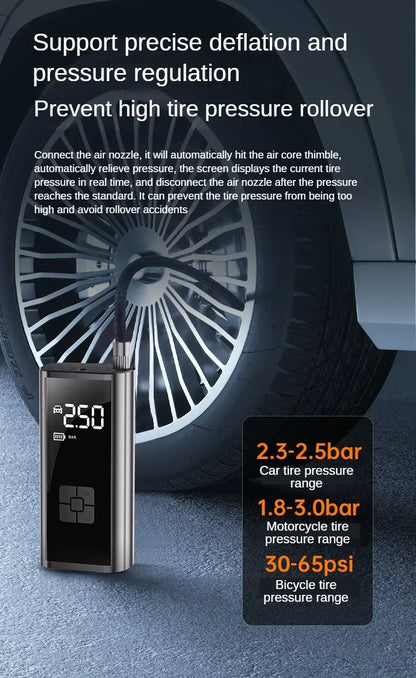 EAFC 150PSI Portable Tire Inflator – 6000mAh Rechargeable Wireless Air Compressor | Wahooly EAFC Portable Tire Inflator – 6000mAh Rechargeable 150PSI Wireless Air Compressor for Car, Bike & More