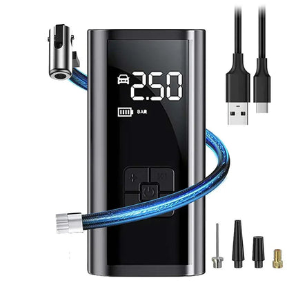 EAFC 150PSI Portable Tire Inflator – 6000mAh Rechargeable Wireless Air Compressor | Wahooly EAFC Portable Tire Inflator – 6000mAh Rechargeable 150PSI Wireless Air Compressor for Car, Bike & More