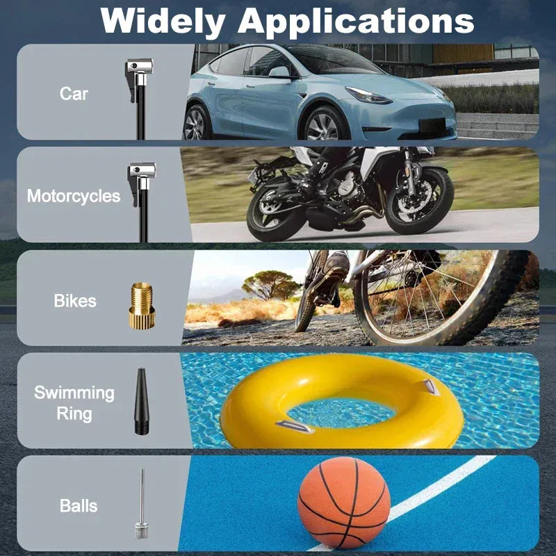 EAFC 150PSI Portable Tire Inflator – 6000mAh Rechargeable Wireless Air Compressor | Wahooly EAFC Portable Tire Inflator – 6000mAh Rechargeable 150PSI Wireless Air Compressor for Car, Bike & More