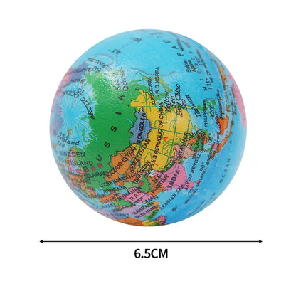 Foam Globe Stress Ball – Squishy Earth Squeeze Toy for Kids & Adults Earth Squeeze Balls Soft Foam Globe Stress Relief Squeeze Toys Hand Wrist Exercise Sponge Toy For Kids Adults Educational Gifts