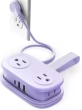 ‌Travel Power Strip: 4 Outlets, 3 USB Ports (1 USB-C), 4FT Cord, Small & Compact