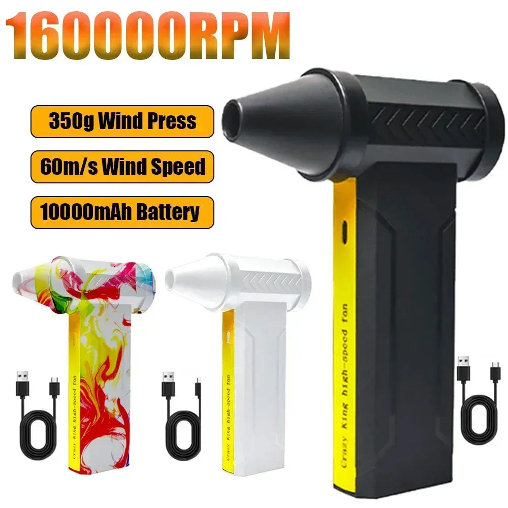 Electric Air Duster 160,000RPM Brushless Turbo | 200W 60m/s | USB-C Rechargeable Dust Blower for PC, Camera & More Electric Air Duster — 160,000RPM Brushless Turbo Fan | 200W, 60m/s Wind Speed | USB-C Rechargeable Dust Blower