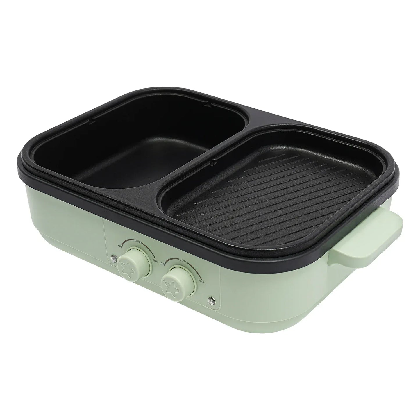 Electric Hot Pot With Grill Area Multi-purpose Hot Pot 2-In-1 Dual Temperature Control Electric Hot Pot With Grill Area Multi-purpose Hot Pot 2-In-1 Dual Temperature Control