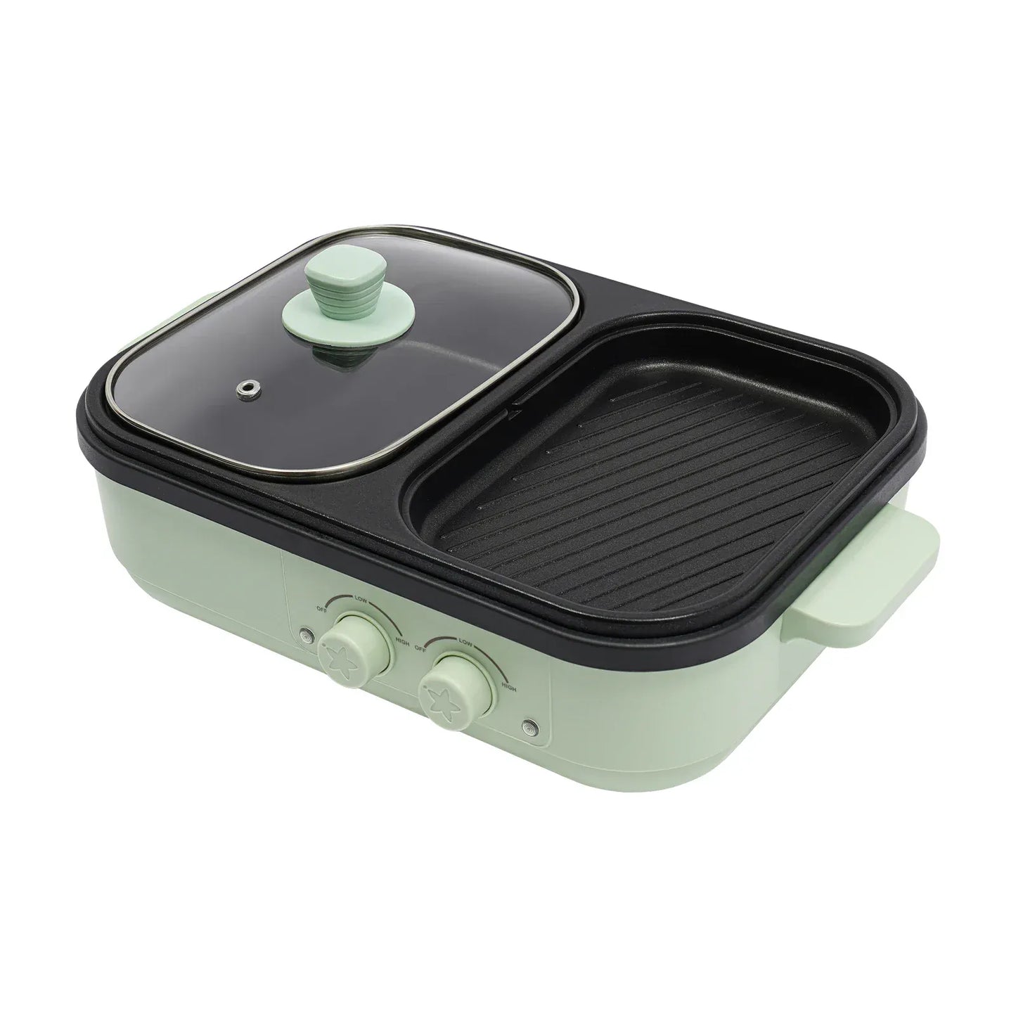 Electric Hot Pot With Grill Area Multi-purpose Hot Pot 2-In-1 Dual Temperature Control Electric Hot Pot With Grill Area Multi-purpose Hot Pot 2-In-1 Dual Temperature Control