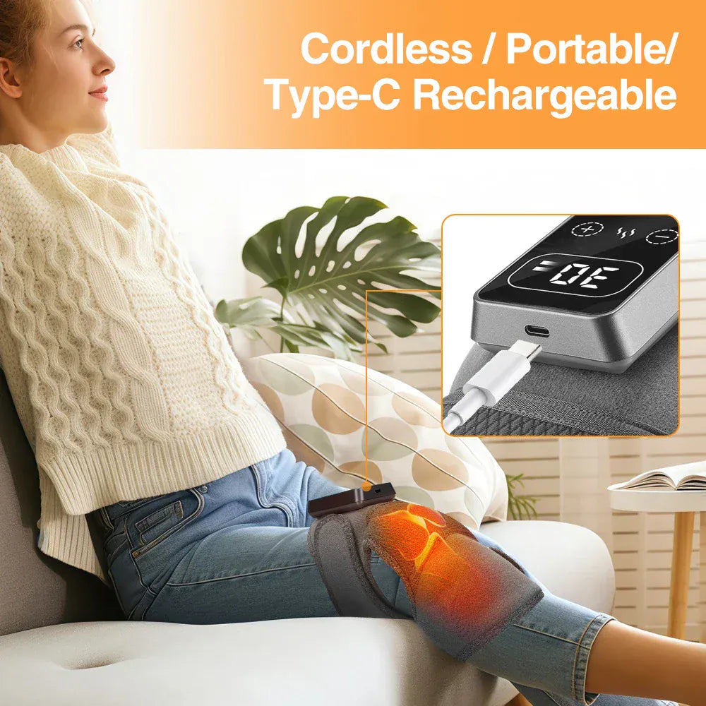 Electric Knee Pad Massager 3 Vibration 5 Levels Cordless Thermal Hot Compress Knee Support Brace Knee Leg Muscle Protection Electric Knee Pad Massager 3 Vibration 5 Levels Cordless Thermal Hot Compress Knee Support Brace Knee Leg Muscle Protection