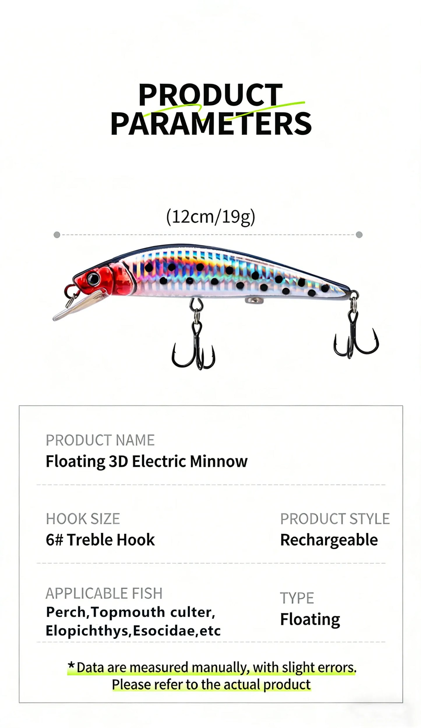 Electric LED Fishing Lure USB Rechargeable Vibrating Bait – Wahooly Electric LED Fishing Lure – USB Rechargeable, Life-Like Vibrating Bait