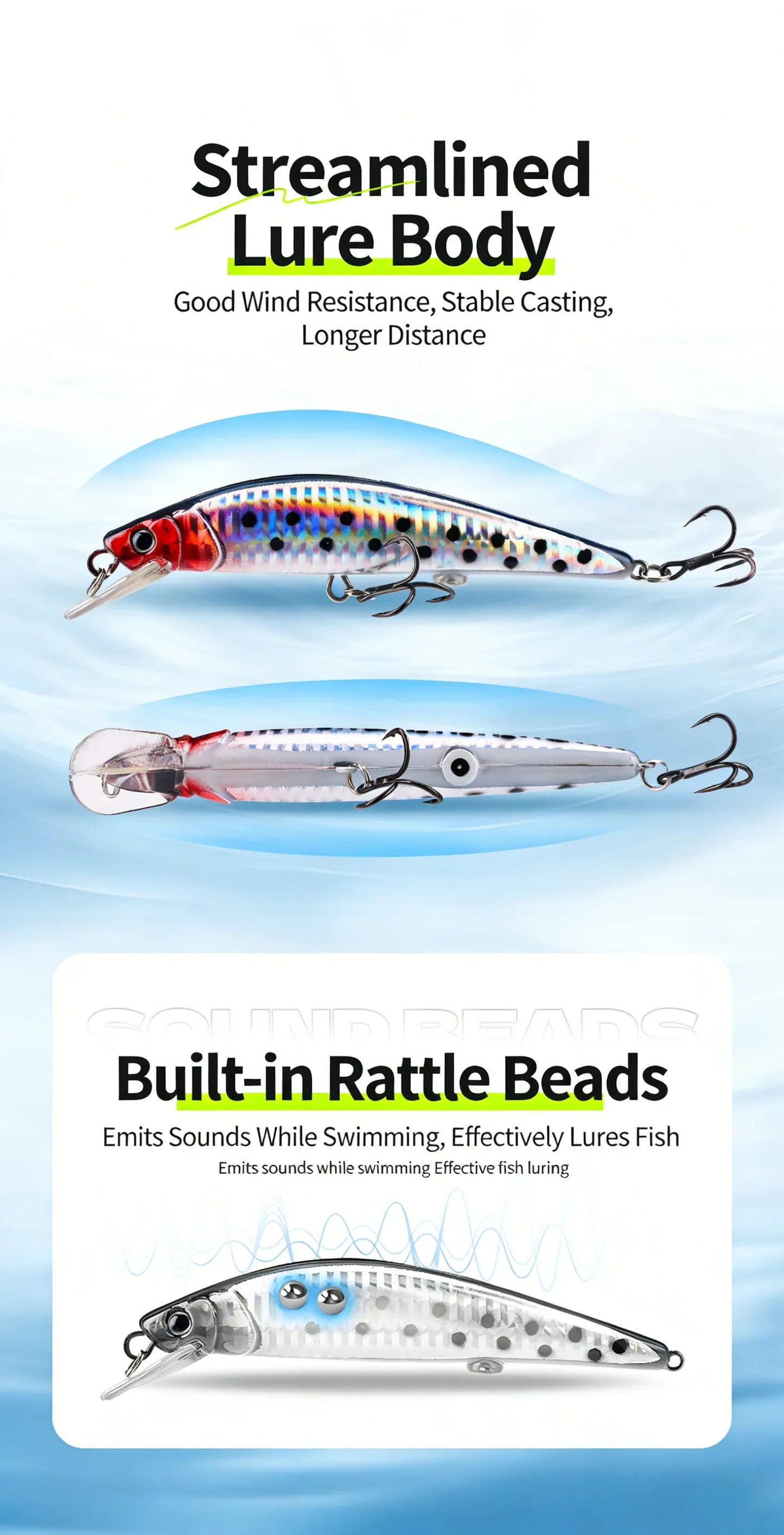 Electric LED Fishing Lure USB Rechargeable Vibrating Bait – Wahooly Electric LED Fishing Lure – USB Rechargeable, Life-Like Vibrating Bait