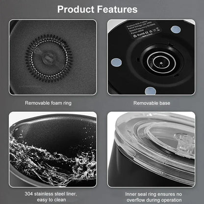 Electric Milk Frother Milk Foam Machine For Coffee Cappuccino Latte 4 in 1 Hot and Cold Foam Maker Automatic Milk Frother Foamer Electric Milk Frother Milk Foam Machine For Coffee Cappuccino Latte 4 in 1 Hot and Cold Foam Maker Automatic Milk Frother Foamer