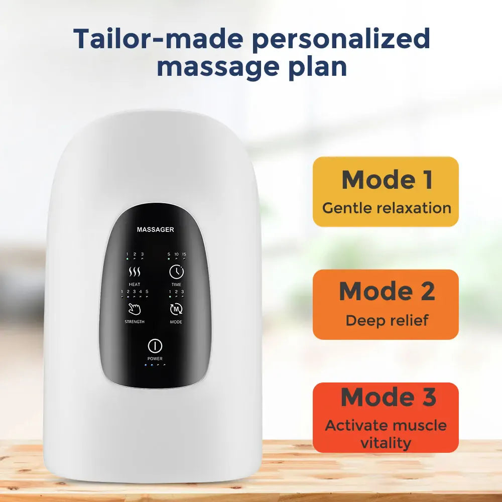 Electric Palm Massage Airbag Wrapping Pressing Hand Massager Deep Squeezing Kneading 3 Modes Hot Compress Hand Massage Divece Electric Palm Massage Airbag Wrapping Pressing Hand Massager Deep Squeezing Kneading 3 Modes Hot Compress Hand Massage Divece