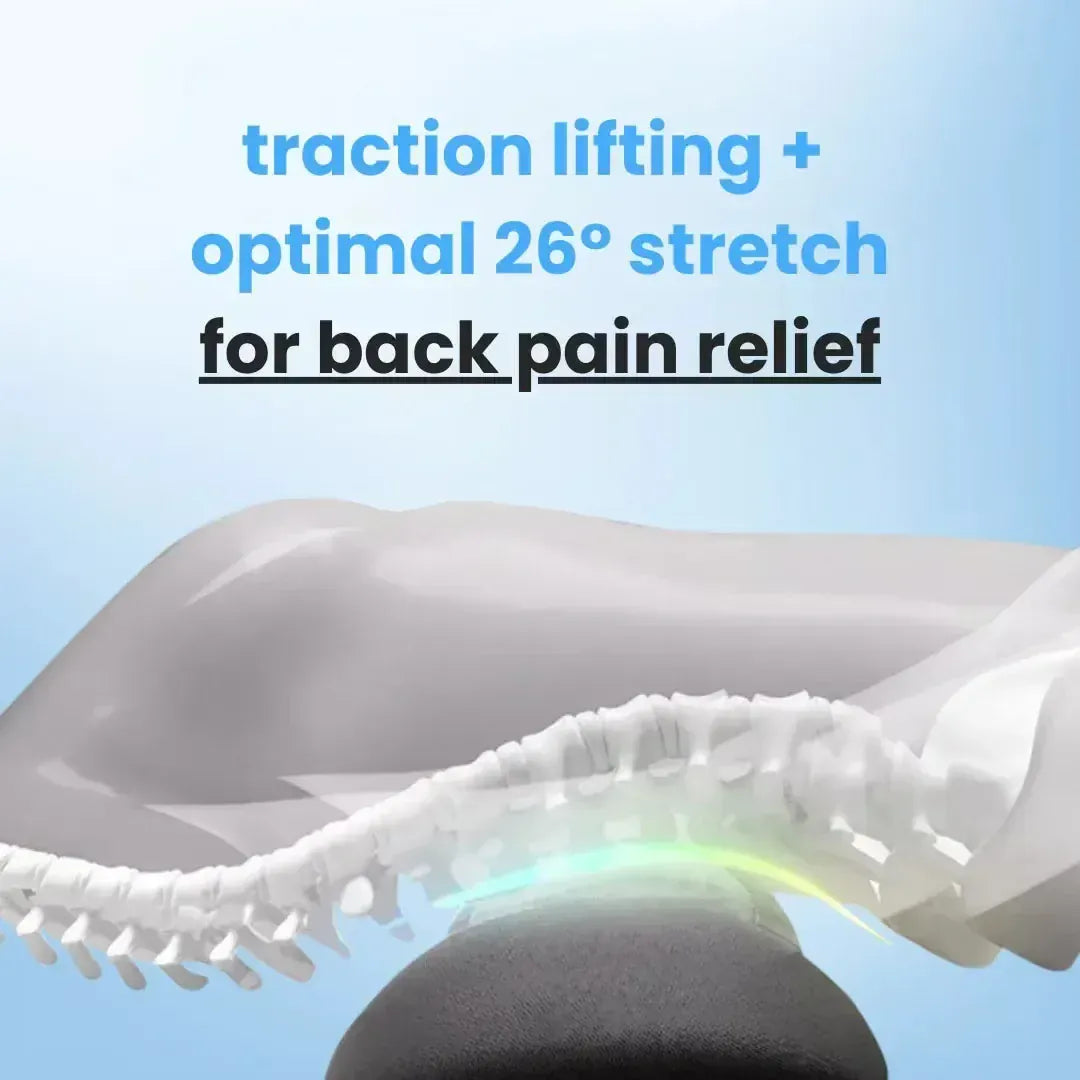 3-in-1 Back Massager with Heat & Vibration | Lower Back Pain Relief Emeka 3-in-1 Back Massager Heat Vibration for Back Pain Relief Herniated Disc Stretch Support Traction Lower Back Massage Pillow