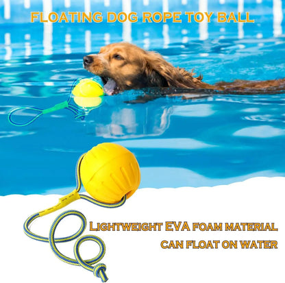 EVA Dog Rope Ball – Bite-Resistant Floating Tug Toy | Wahooly EVA Dog Rope Ball – Bite-Resistant, Floating & Teeth-Cleaning Tug Toy