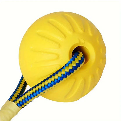 EVA Dog Rope Ball – Bite-Resistant Floating Tug Toy | Wahooly EVA Dog Rope Ball – Bite-Resistant, Floating & Teeth-Cleaning Tug Toy